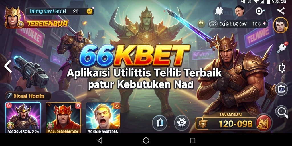 Tampilan utama aplikasi 66KBET dengan berbagai fitur utilitas.