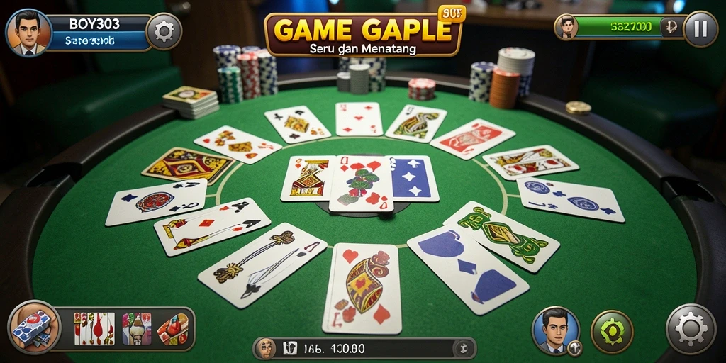 Gameplay seru dan interaktif dalam game Gaple BOY303.