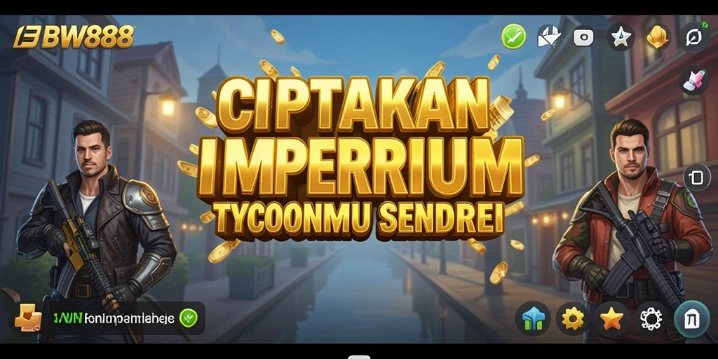 Tampilan gameplay BW888 dengan keseruan manajemen Tycoon.