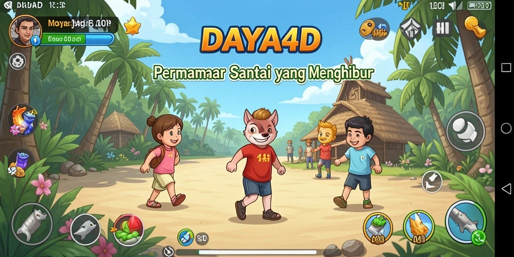 Tampilan utama gameplay <strong>DAYA4D</strong> yang penuh warna dan menyenangkan.