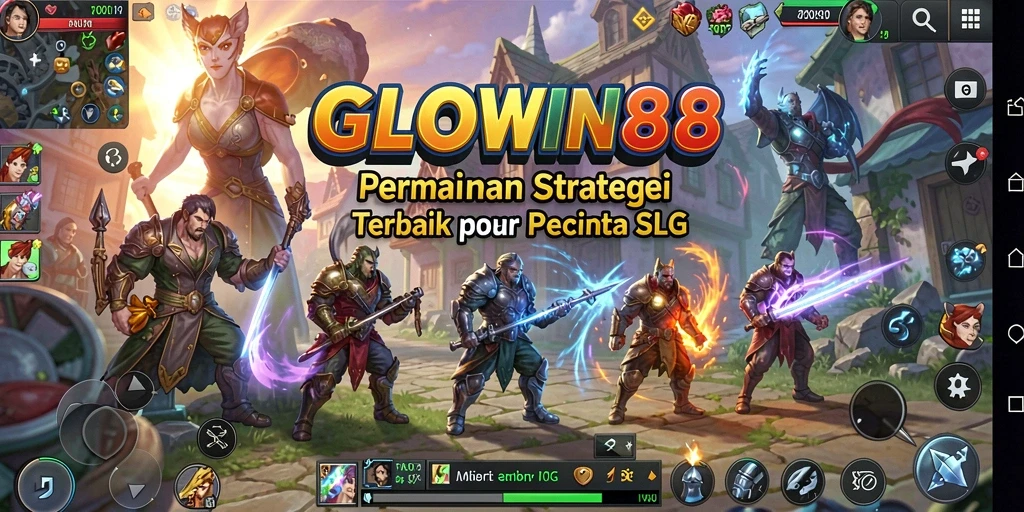 Screenshot GLOWIN88 menampilkan aksi pertempuran seru dalam permainan SLG.