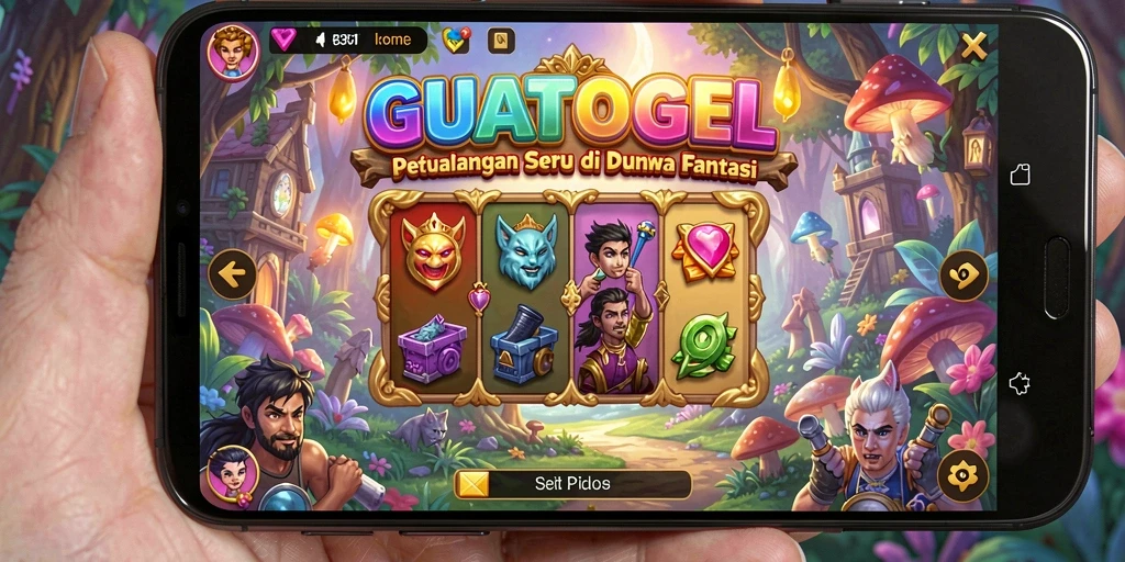 Gameplay GUATOGEL menunjukkan petualangan di dunia fantasi yang indah.