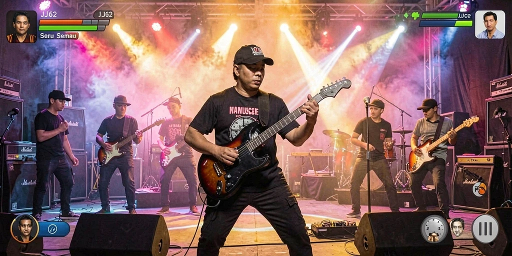 Tampilan gameplay <strong>JJ62</strong> yang menyenangkan dalam permainan musik.