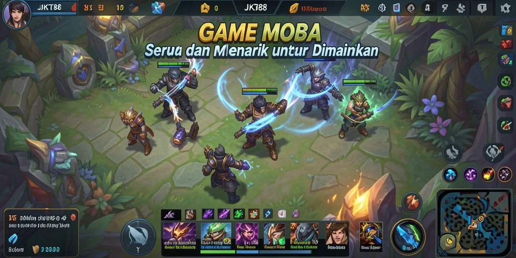 Tangkapan layar gameplay JKT88 dengan aksi seru di arena mojang