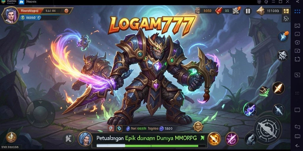 Tampilan utama gameplay <strong>LOGAM777</strong> dengan aksi seru di dunia MMORPG.