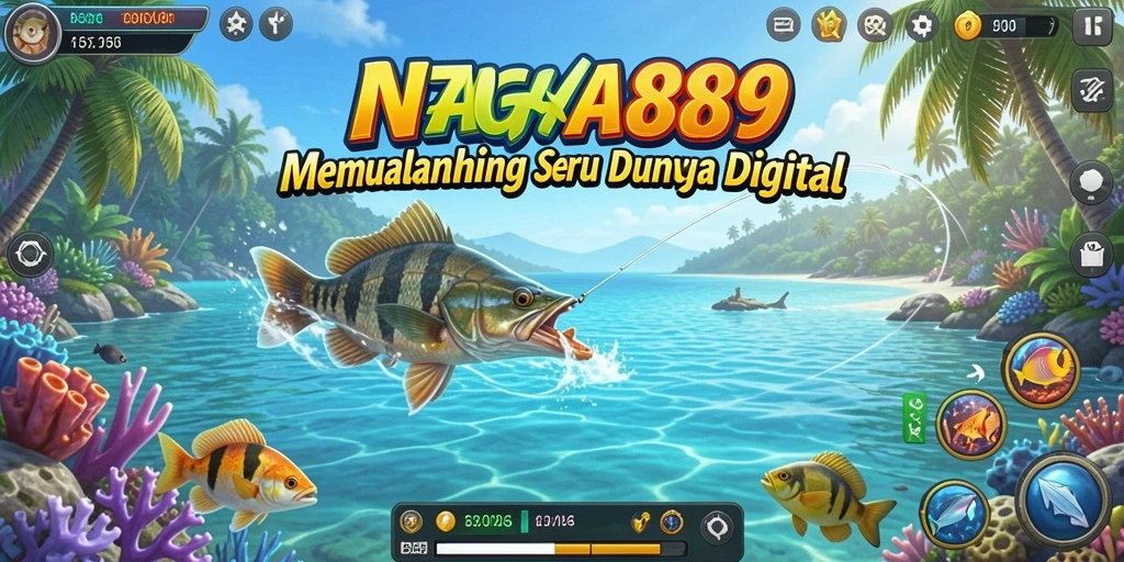 Gameplay seru NAGA889 dengan berbagai lokasi memancing.