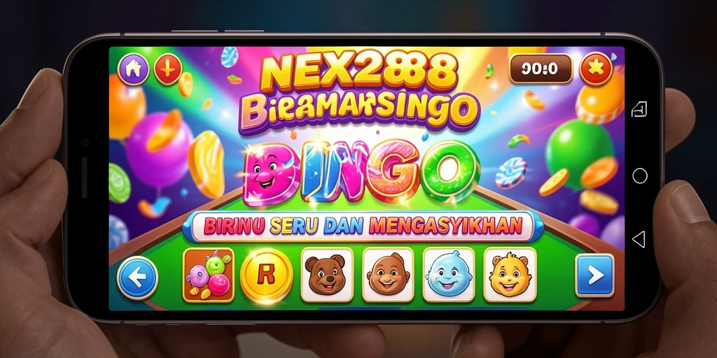 Tampilan gameplay NEX288 dengan kartu Bingo yang siap dimainkan.