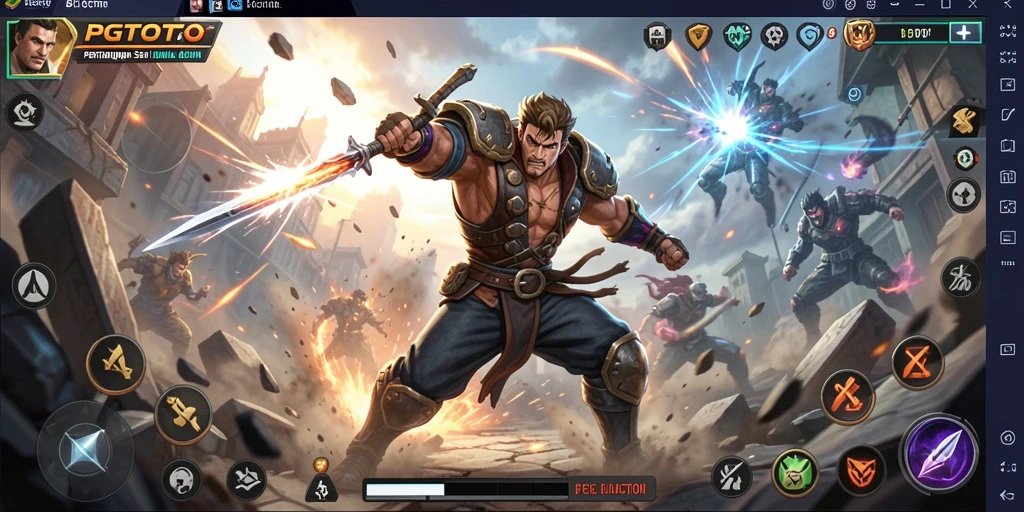Gameplay PGTOTO menampilkan aksi pertarungan yang intens dan mendebarkan.