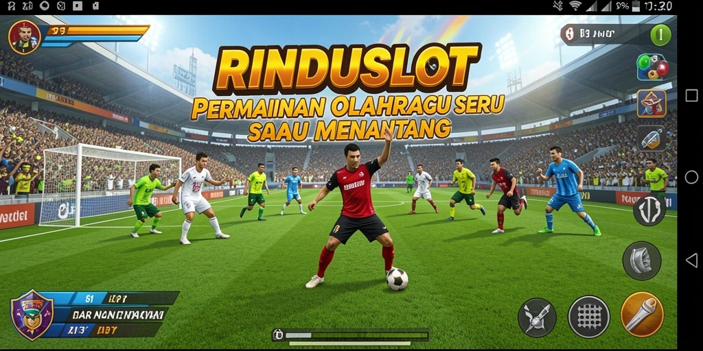 Tampilan gameplay menarik dari RINDUSLOT yang menampilkan aksi olahraga.