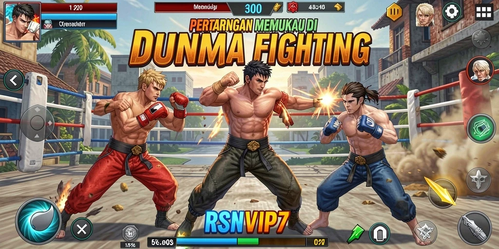 Screenshot utama RSNVIP7 menampilkan aksi pertarungan mendebarkan.