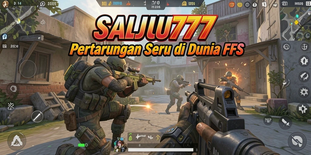 Screenshot utama SALJU777 menampilkan aksi tembak-menembak yang mendebarkan.