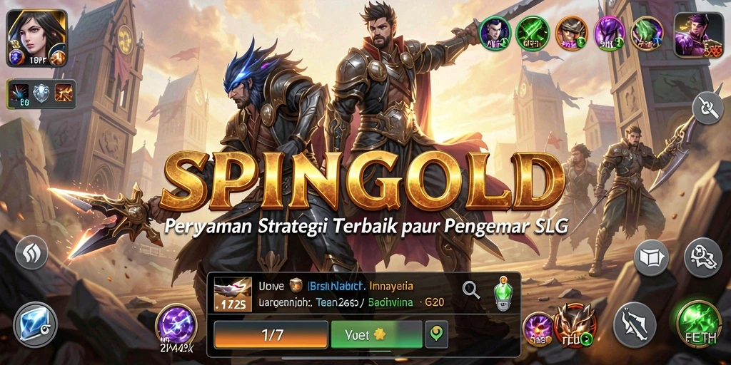 Tampilan gameplay menantang dan strategis di SPINGOLD.