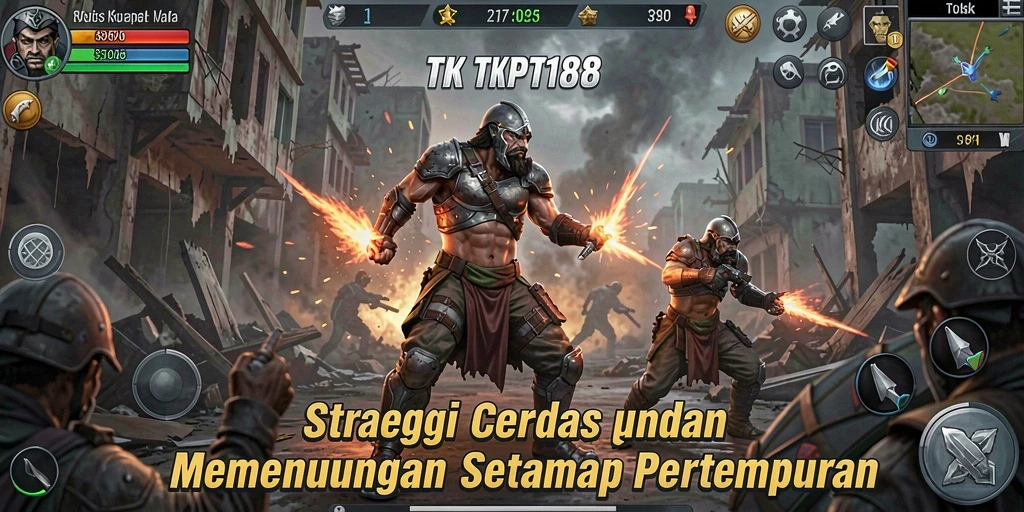 Tangkapan layar utama TKP188 menampilkan momen pertempuran yang menegangkan.