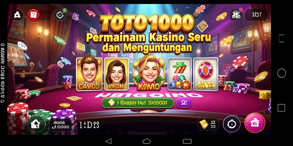 Screenshot menampilkan gameplay yang menarik dan interaktif dari TOTO1000.