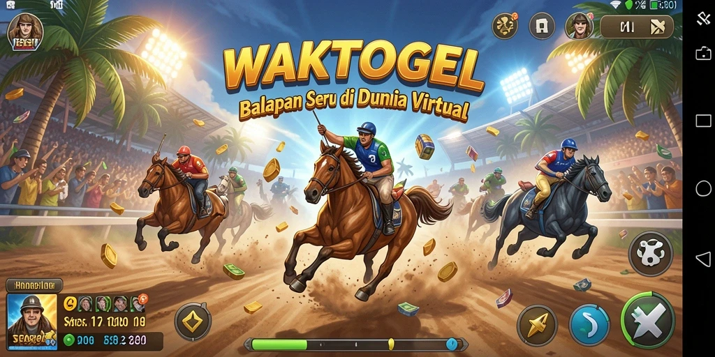 Gameplay balapan seru WAKTOGEL dengan mobil kustom.