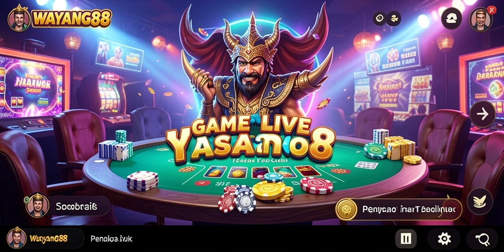 Tampilan gameplay Live Casino yang menarik dan interaktif di WAYANG88.