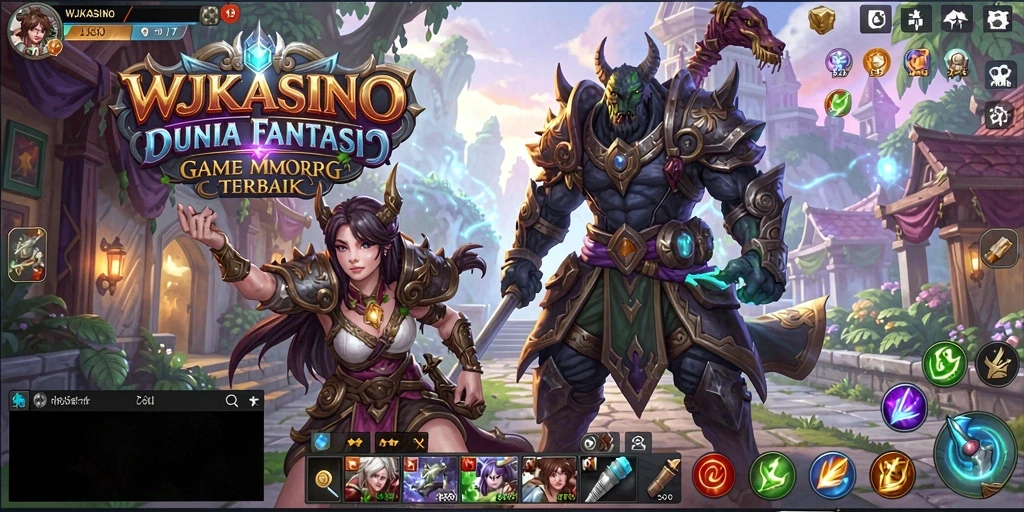 Screenshot gameplay WJKASINO menampilkan aksi seru di dunia MMORPG.